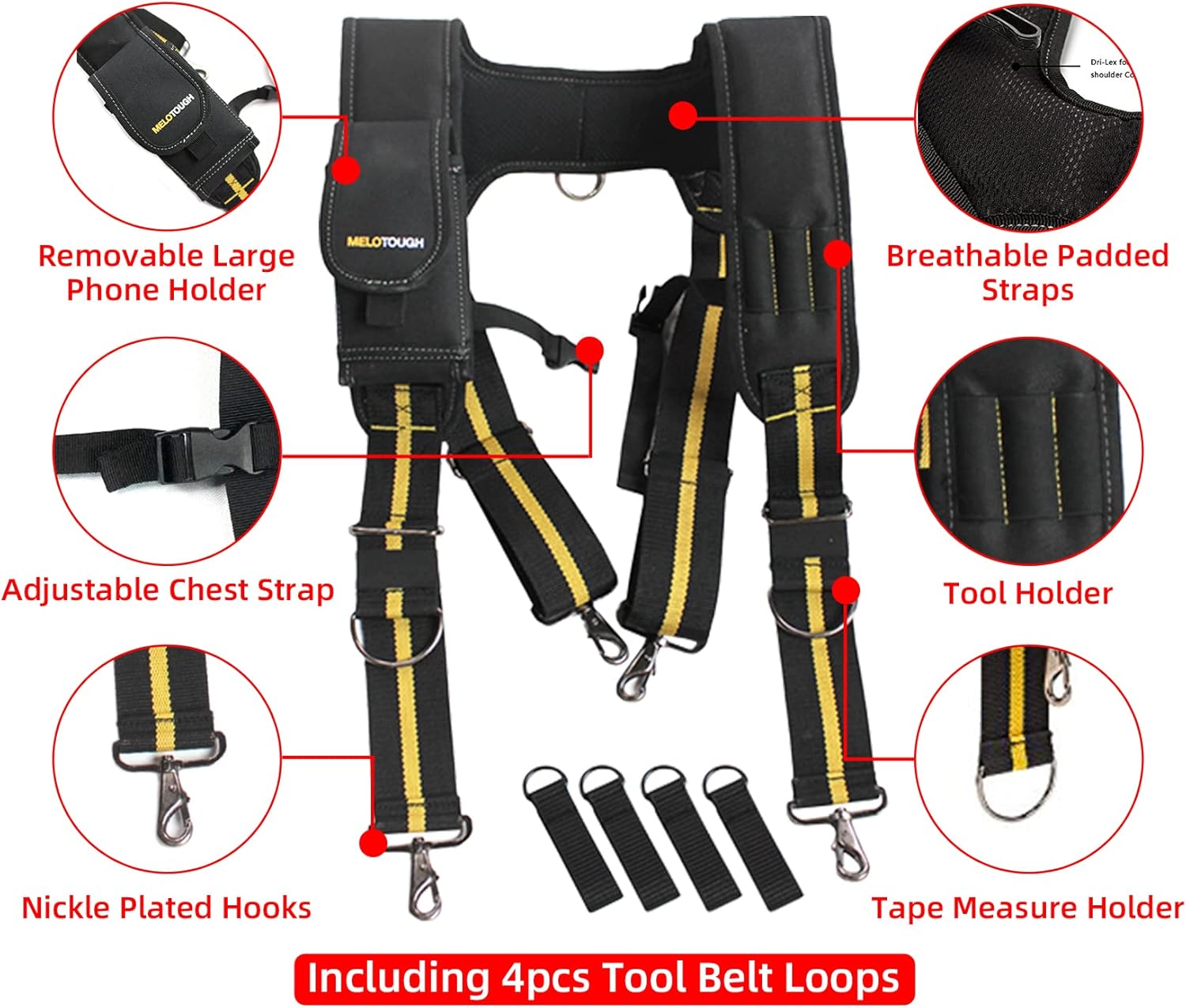 Suspenders Tool Belt: Why 4-Point Support and Breathable Comfort Change Everything