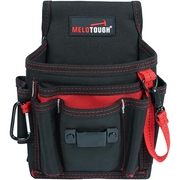 【MP001-2-red】MELOTOUGH Electrician's Small Tool Pouch for Tool Belt Tool Pouch Tool Holster with Multiple Pockets, Construction Pouch Tool Organizer for Tools