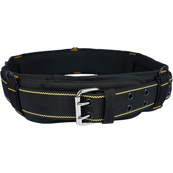 【WB001-XL】MELOTOUGH Padded Tool Belt with D ring for men Adjustable for 32"-50" Waists Heavy-duty Work Belt Metal Buckle