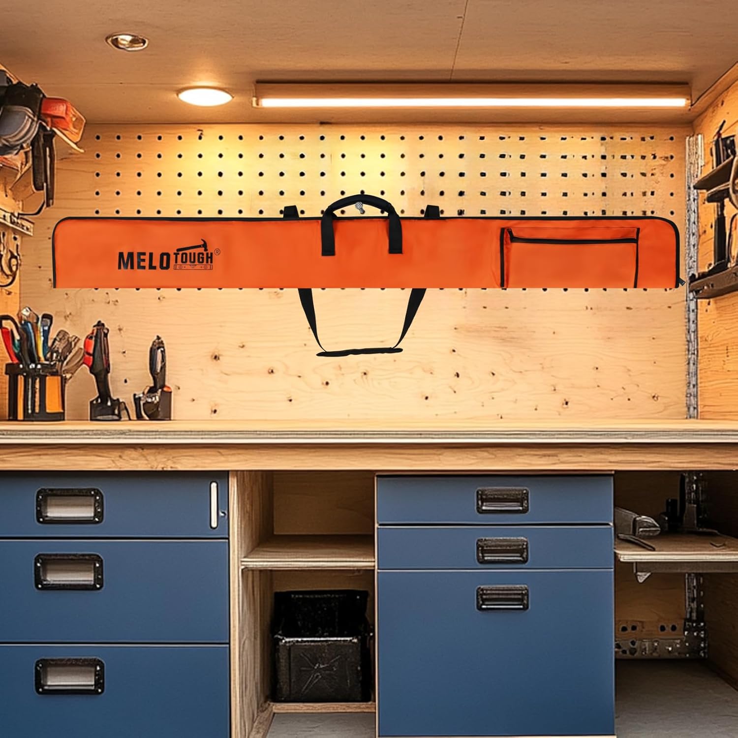 【GRB-72 Inch】MELOTOUGH Level Case Padded Level Storage Bag with Handle,Shoulder Strap (72 inch,Orange)