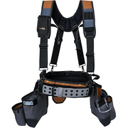 【TC02-Khaki】MELOTOUGH Tool Belt with Suspenders Tool Bag Suspenders Framers Comb Apron Tool Belt Construction Tool Pouch Builder Heavy Duty Carpenter Suspension Rig for Electrician, Roofing,Contractor(Khaki)
