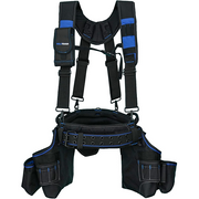 【TC02-Black】MELOTOUGH Pro Framer's Combo System Apron Tool Pouch Tool Belt with Suspenders Builder Heavy Duty Carpenter Suspension Rig Tool Belt and Multi Function (Blue)…