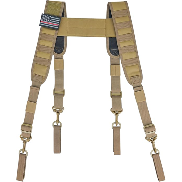 【OH002-Black】MELOTOUGH Tactical Suspenders for Duty Military Belt Harness Police Suspenders Law Enforcement Belt