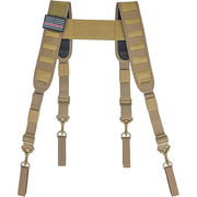 【OH002-Khaki】MELOTOUGH Tactical Suspenders for Duty Military Belt Harness Police Suspenders Law Enforcement Belt