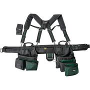 【TC01-Olive Green】MELOTOUGH 28-Pocket Pro Framer's Combo Apron Tool Belt and Heavy Duty Padded Suspenders with Magnetic Desinger for Technician/Maintenance/Carpenter/and Electrician's Tools(Olive Green)