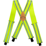【SW001EL-Hi viz Green】MELOTOUGH Reflective Safety Suspenders|Work Suspenders with Hi Viz Reflective Strip Hold Up Tool Belt Suspenders