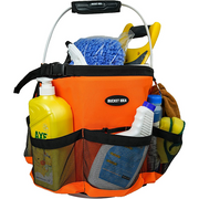 【BIW-Orange】MELOTOUGH Bucket Washing Tool Organizer for a 5 Gallon Bucket Tool Organizer for Garden Tools Fit 3.5 to 5 Gallon Bucket (Orange)