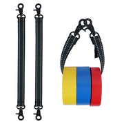 【MTL002-Black 2】MELOTOUGH Electrical Tape Holder Tape Thong with Trigger Snap Hook Electrical Tape Strap for Tool Bag, Tool Backpack, Tool Belt(Black 2pcs)