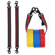 【MTL002-Red 2】MELOTOUGH Tape Thong Electrical Tape Holder with Trigger Snap Hook Electrical Tape Strap for Tool Belt, Tool Bag, Tool Backpack(Red 2pcs)