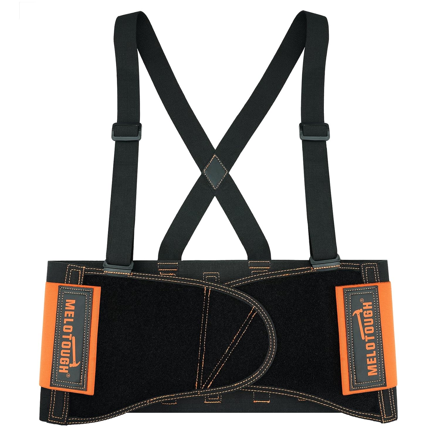 【OSB-S/M】MELOTOUGH Back Brace for Men Work,Back Brace Lower Back Men,Lower Lumbar Support for Heavy LiftingRemoveable Straps for Construction, Warehouse S/M