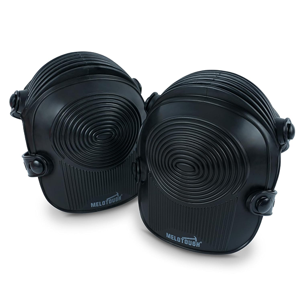【KP02-Black】MELOTOUGH Work Knee Pads for Men Women Construction, Flooring, Roofing - Comfortable and Non Slip(Black)