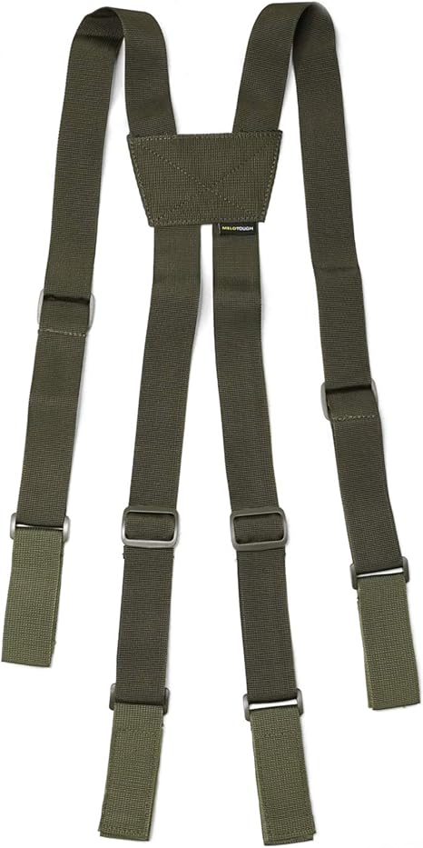 【ML913-BLK】MELOTOUGH Tactical Suspenders Police Suspenders for Duty Belt with Durable Suspender Loop up 2.25 inch
