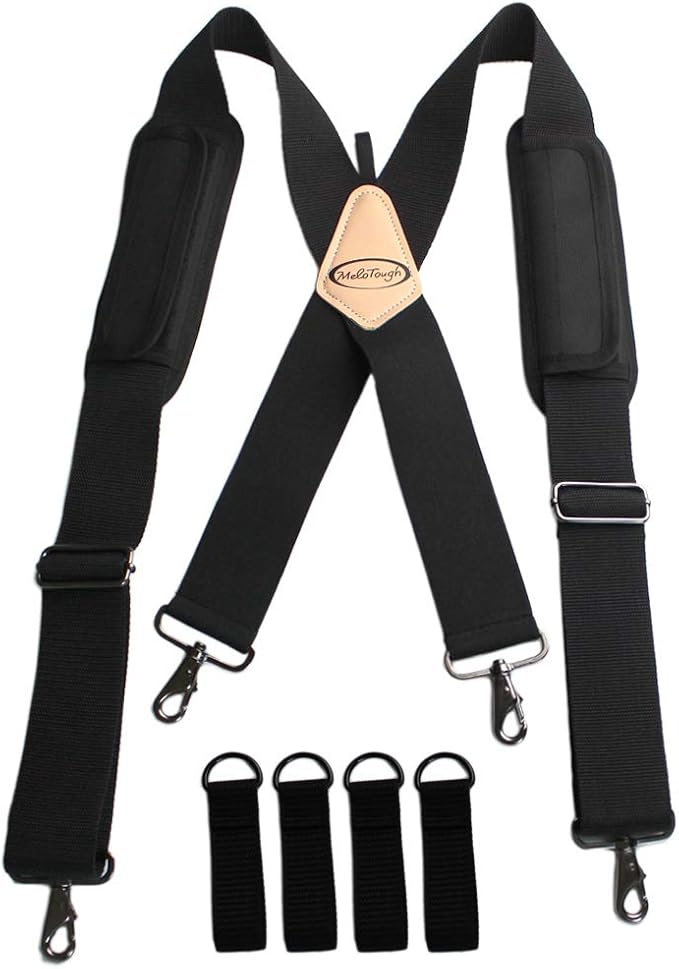 【SP103】MELOTOUGH Tool Belt Suspender 3 point padded suspenders plus 3 pack suspender loop