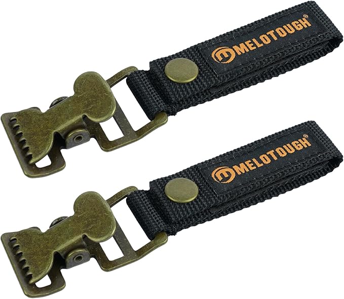 【MGH03-Khaki Camo 2】MELOTOUGH Glove Clip Tactical Glove Clips Work Glove Holders Strap with Alligator Clip for Tool Belt,Tool Bag,Tool Backpack