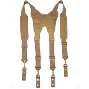 【ML911-Khaki】Melo Tough Tactical Harness Tactical Suspenders 1.5 inch Police Suspenders for Duty Belt