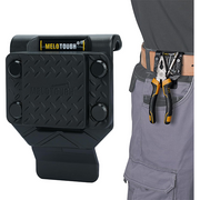 【MTH01-Black】MELOTOUGH Magnetic Tool Holder Strong Magnetic Belt Clip for Screws,Nails,Wrench,Hammer,Pliers,Screwdriver,Trowel,Sockets - Fits Up to 2.7" Belt (Black)
