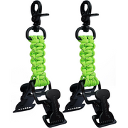【TGH03-Lime 2】MELOTOUGH Tactical Glove Clip for Work Glove Holders with 2 Alligator Clips for Tool Belt,Tactical Bag,Outdoor Accessory