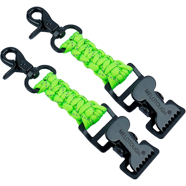 【TGH02-Lime 2】MELOTOUGH Tactical Glove Clip Holder Work Glove Holder Clip for Tactical Backpack, Tool Belt