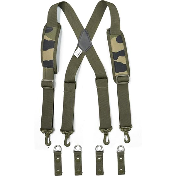 【ST001】MELOTOUGH Tactical Suspenders Duty Belt Police Suspenders for Law Enforcement Belt with Padded Adjustable Shoulder