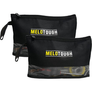 【ZB01-BLK】MELOTOUGH Small Zipper Tool Pouch Small Tool Bag Zipper Bag Zipper Pouches, Durable Storage Organizer Tote bag 2 packs (Black)