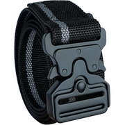 【WB008-Grey】MELOTOUGH Quick Release Work Belt 1.5 Inch Web Work Tool Belt with Heavy Duty Metal Buckle for Tool Pouch, Construction, Electrical (Grey)