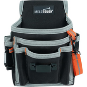 【MP001-2-Gray】MELOTOUGH Electrician's Small Tool Pouch for Tool Belt Tool Pouch Tool Holster with Multiple Pockets, Construction Pouch Tool Organizer for Tools