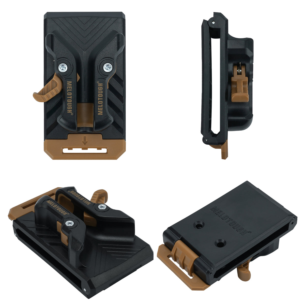 MELOTOUGH 3 Pack Quick Release Belt Clip for Tool Pouch & Drill Holster, Clip On Tool Bag Fits Up To 3 Inch Belt