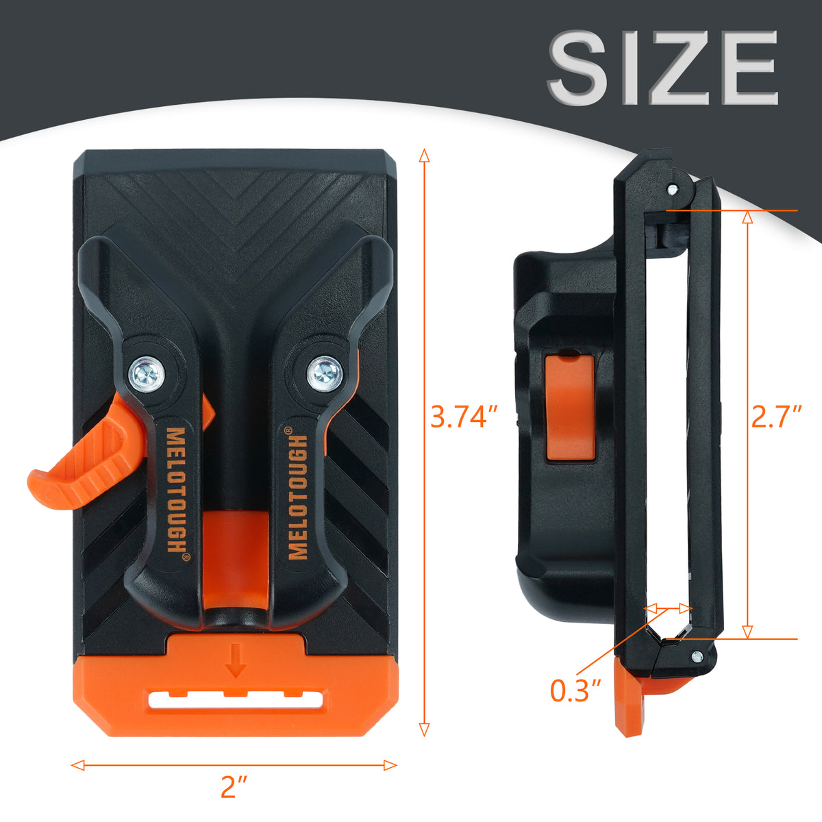 MELOTOUGH 3 Pack Quick Release Belt Clip for Tool Pouch & Drill Holster, Clip On Tool Bag Fits Up To 3 Inch Belt