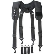 【SP007-BLK】MELOTOUGH Tactical Suspenders for Duty Belt Harness,Police Suspenders Duty belt Padded Adjustable