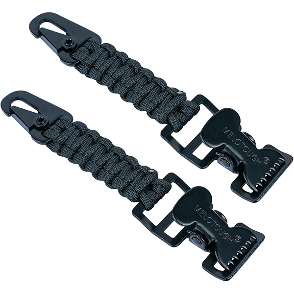 【TGH01-Black 2】MELOTOUGH Tactical Glove Clip Holder Work Glove Holder Clip for Tactical Backpack, Tool Belt