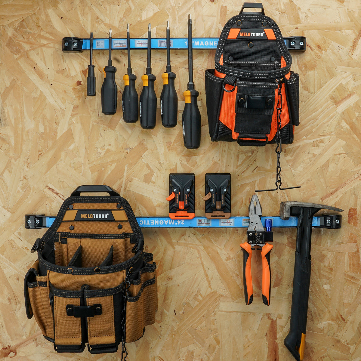 MELOTOUGH 3 Pack Quick Release Belt Clip for Tool Pouch & Drill Holster, Clip On Tool Bag Fits Up To 3 Inch Belt
