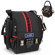 MELOTOUGH Electrician Tool Pouch Bag with Handle Easy Access Small Tool Pouch with Hard Bottom for Carpenter/Technican