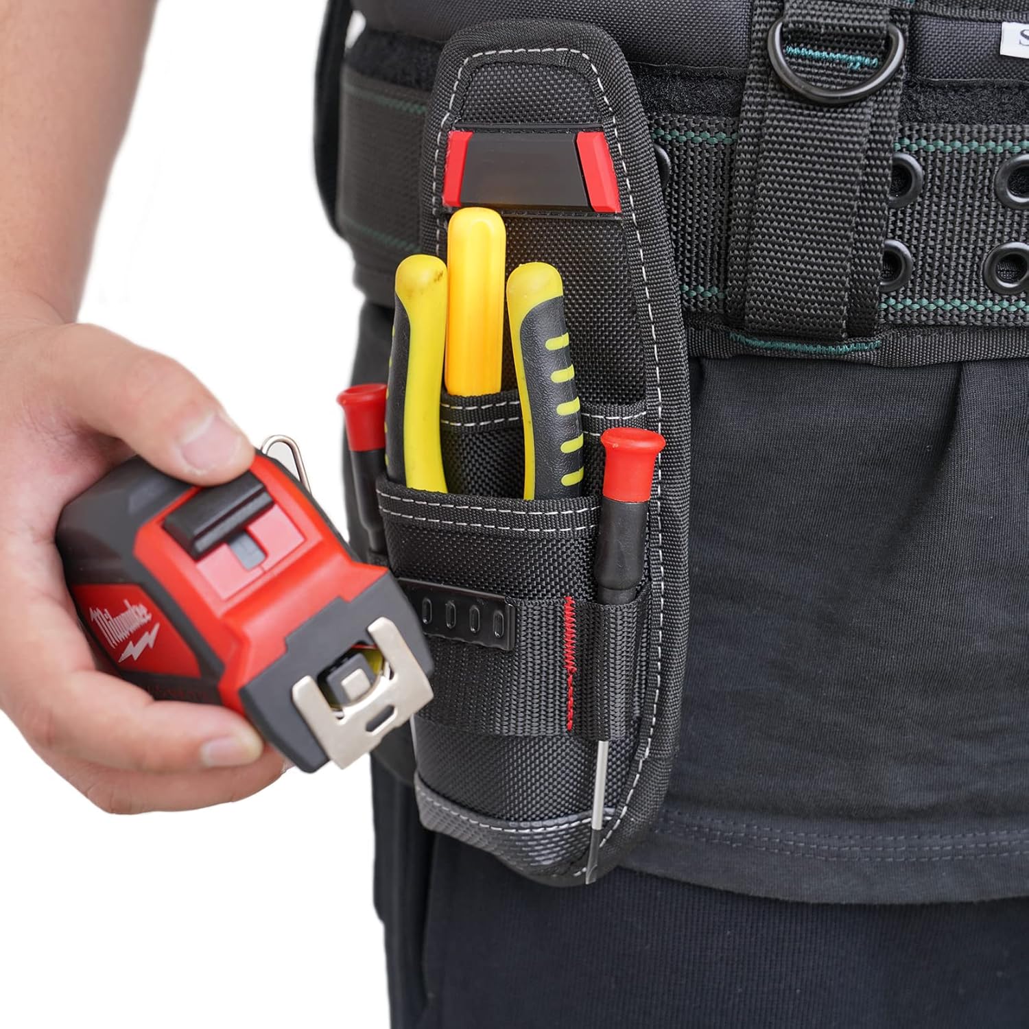 Small Tool Holder, Min Work Organizer Tool Pouch and Knife Holder with Snap Clip