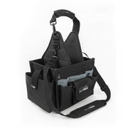 【MVP04-Grey】MELOTOUGH Electrical and Maintenance Tool Carrier 24-Pocket Large Electrician Tool Pouch Bag Open Top Tools Tote Bag with ‌Waterproof Base & Dual Carry Handle‌ for Gardeners/Technician