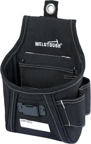 MELOTOUGH Nail and Screw Organizer Bag for Electricians and Carpenters, Tool Belt Pouch with Belt Clip, Heavy Duty Work Fastener Pouch