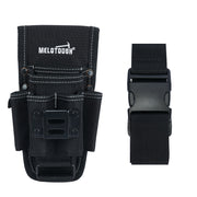 MELOTOUGH 7-Pocket Electrician Tool Belt Pouch with Belt Clip (Black)