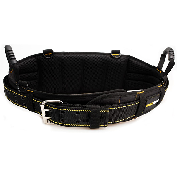 【WB002】MELOTOUGH Padded Electrician Tool Belt Tradesman Pro Padded Tool Belt With Back Support Heavy Foam Padding Carrying Handle,4 Suspenders D ring hook One Size Visit the MELOTOUGH Store