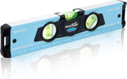 MELOTOUGH 12 Inch Torpedo Level Magnetic,Small Leveler Tool,Aluminum Level with Inch Scale,45°/90°/180°Vial Bubble Level(Blue)