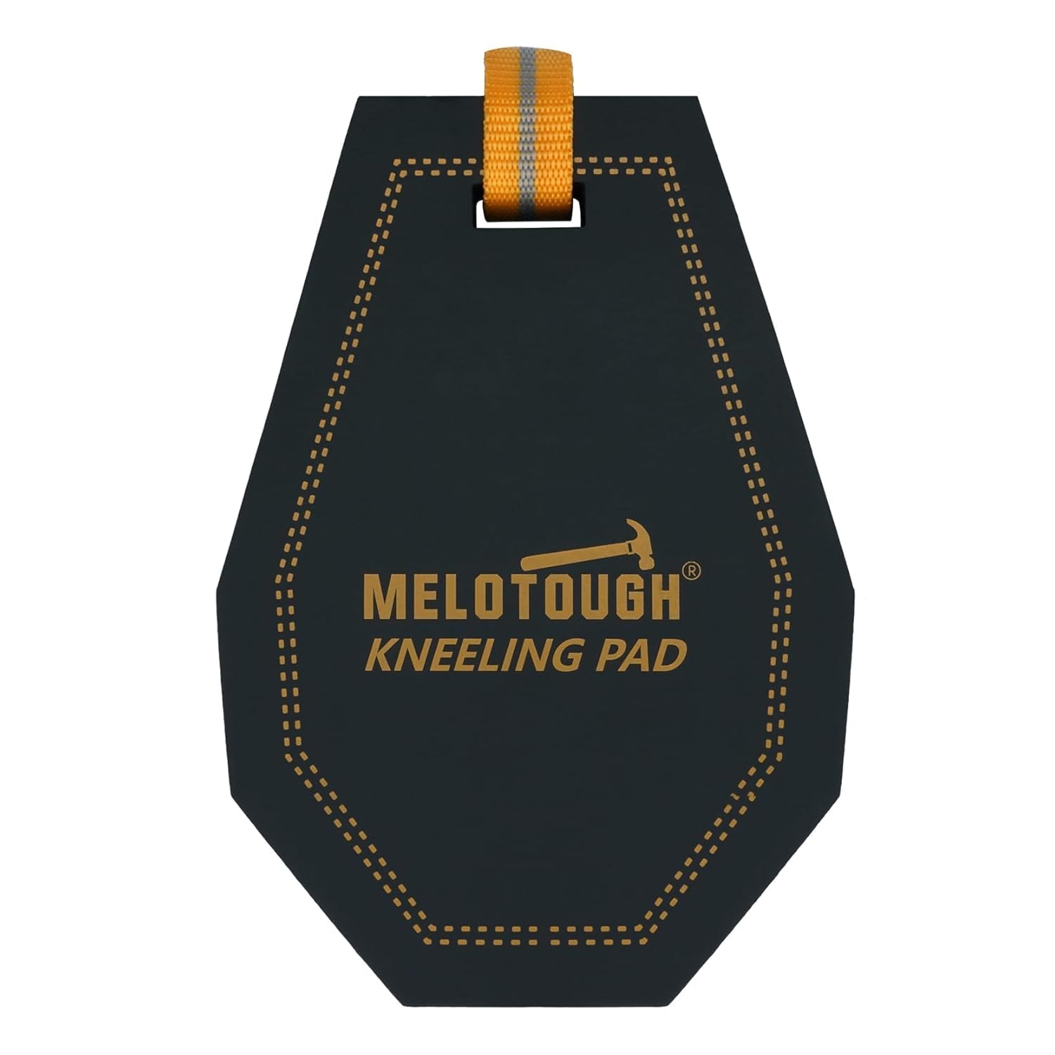 MELOTOUGH Mini Kneeling Pad with Carabiner Clip, Portable 1 Inch Thick NBR Foam Kneeling Pads for Work Construction, Mechanics, Plumbers, Electricians (Orange/Black)