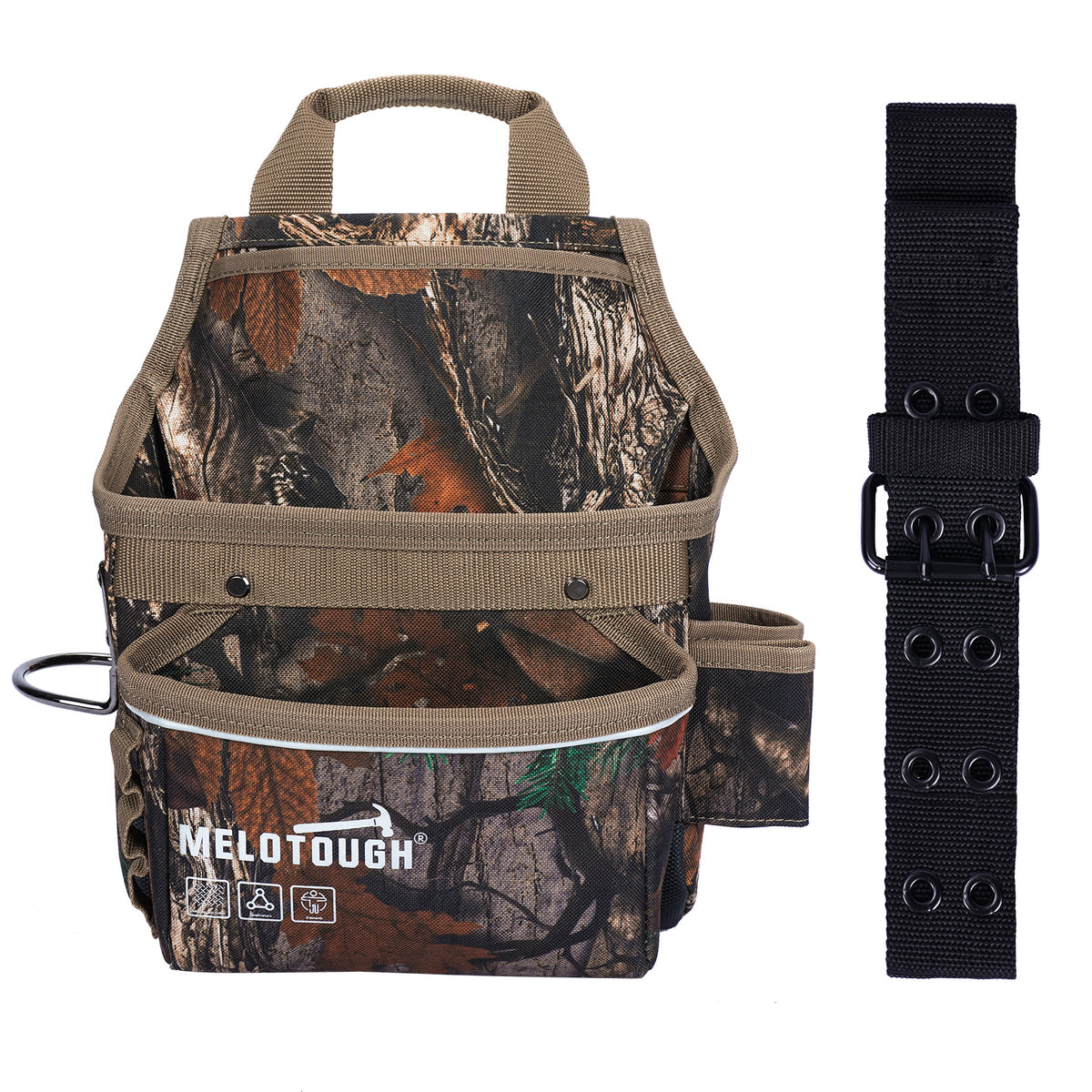 MELOTOUGH Tool Belt Pouch Multiple Pockets for Nails Screws Bits