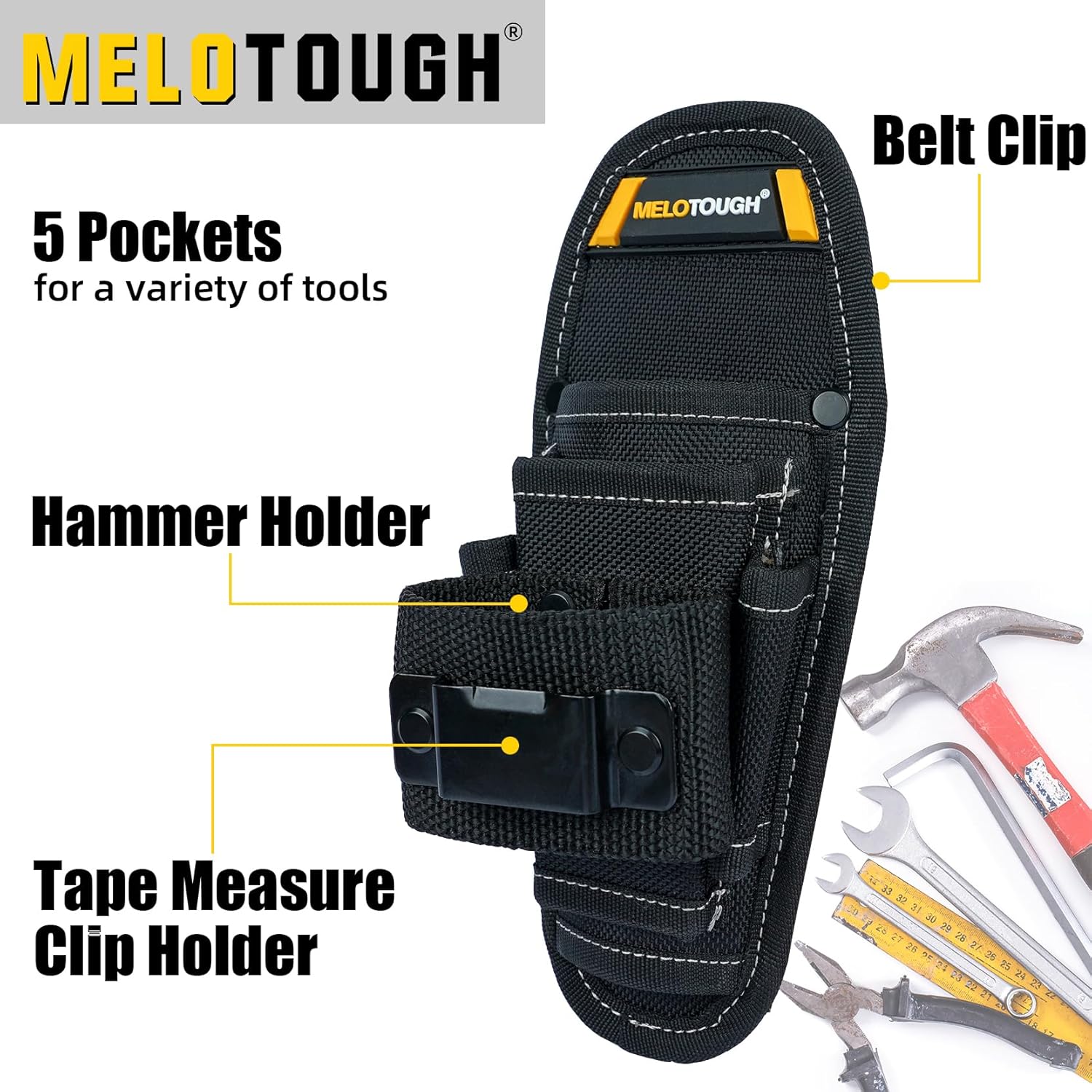 Small Tool Pouch with Belt Clip,Small Tool Holder Pouch, Min Work Organizer Tool Holster and Knife Holder