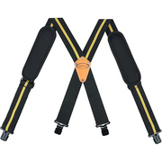 【SW003-Yellow】MELOTOUGH Tool Belt Suspenders Work Belt Suspenders for Heavy Duty Work Movable shoulder Padded Suspenders for Tool Belt (Yellow Strip)