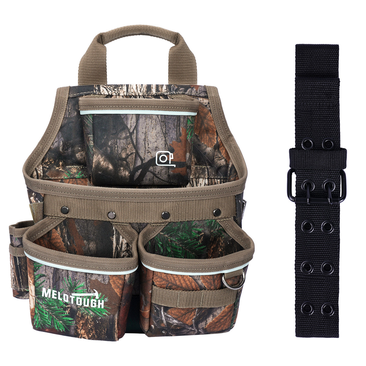 MELOTOUGH Tool Belt Pouch Multiple Pockets for Nails Screws Bits