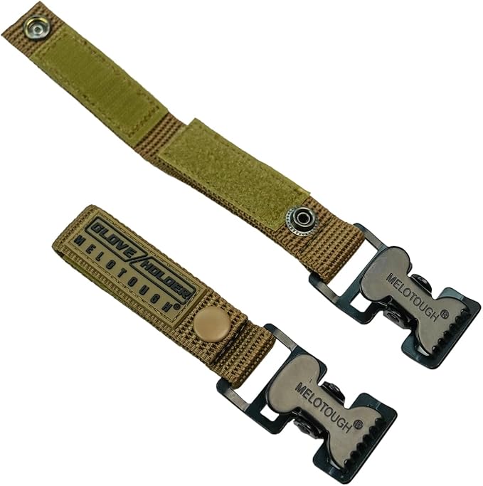 【MGH01-2 Khaki】MELOTOUGH Work Glove Holder Glove Strap Quick Leash With Alligator Clip