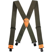 【IS001-Army】MELOTOUGH Men's Industrial Strength Suspenders Partial Elastic Tradesperson's Suspenders 2 inch Wide Tool Belt Suspenders