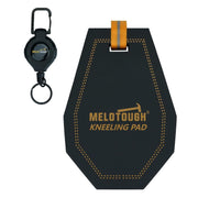 MELOTOUGH Mini Kneeling Pads with Badge Reel for Work, 1" Thick Soft NBR Foam Kneeling Pad for Mechanics, Construction, Electricians, Plumbers - Portable & Comfortable (Black)