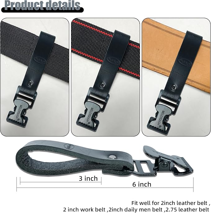 MELOTOUGH Leather Glove Clip Glove Holder Clip for Work Holder Glove Belt Clip Holder