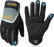 MELOTOUGH Work Gloves for Men Women,Mens Mechanic Work Gloves for Garden,Yard,Warehouse,Touch Screen Working Gloves