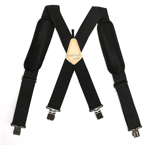 【SW002-Padded】MELOTOUGH Padded Tool Belt Work Suspenders With Super Strong Clip for Carpenter's Suspension Rig construction suspenders for men