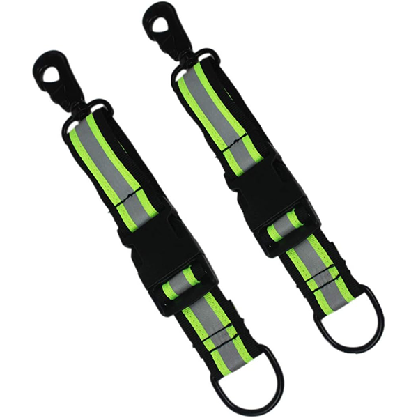 【GH04-1-Lime】MELOTOUGH Firefighter Glove Strap | Glove Holder with Glove Leash Swivel Snap Hook,Reflective Hi-Vis Lime for Quick Access All Style Find in Melo Tough (2 sets Quick Release Buckle-Lime)